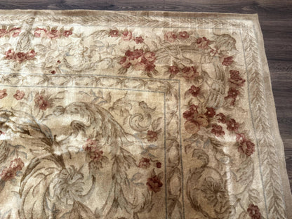 Chinese Aubusson Wool Rug 10x14, European Design, Thick Wool Pile - Nuvé