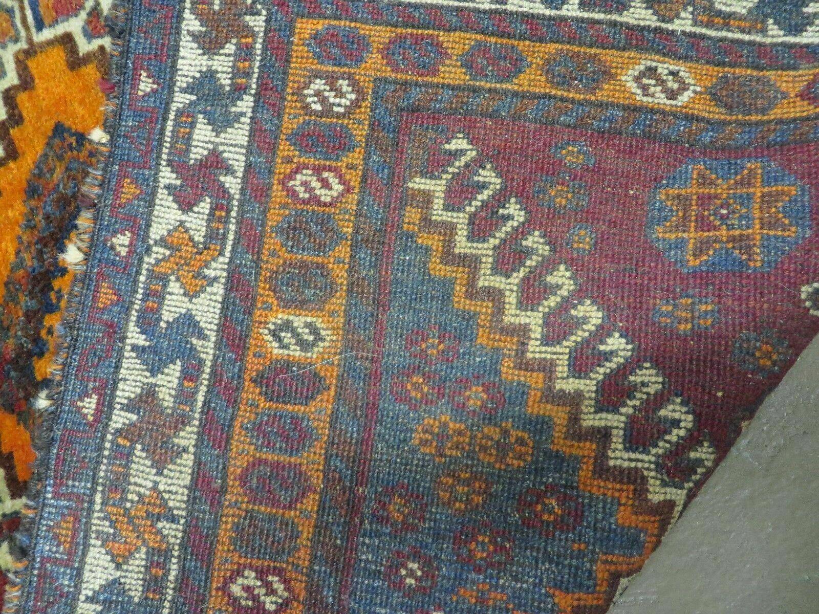 4' X 7' Antique Handmade Tribal Turkish Wool Rug Nice - Nuvé