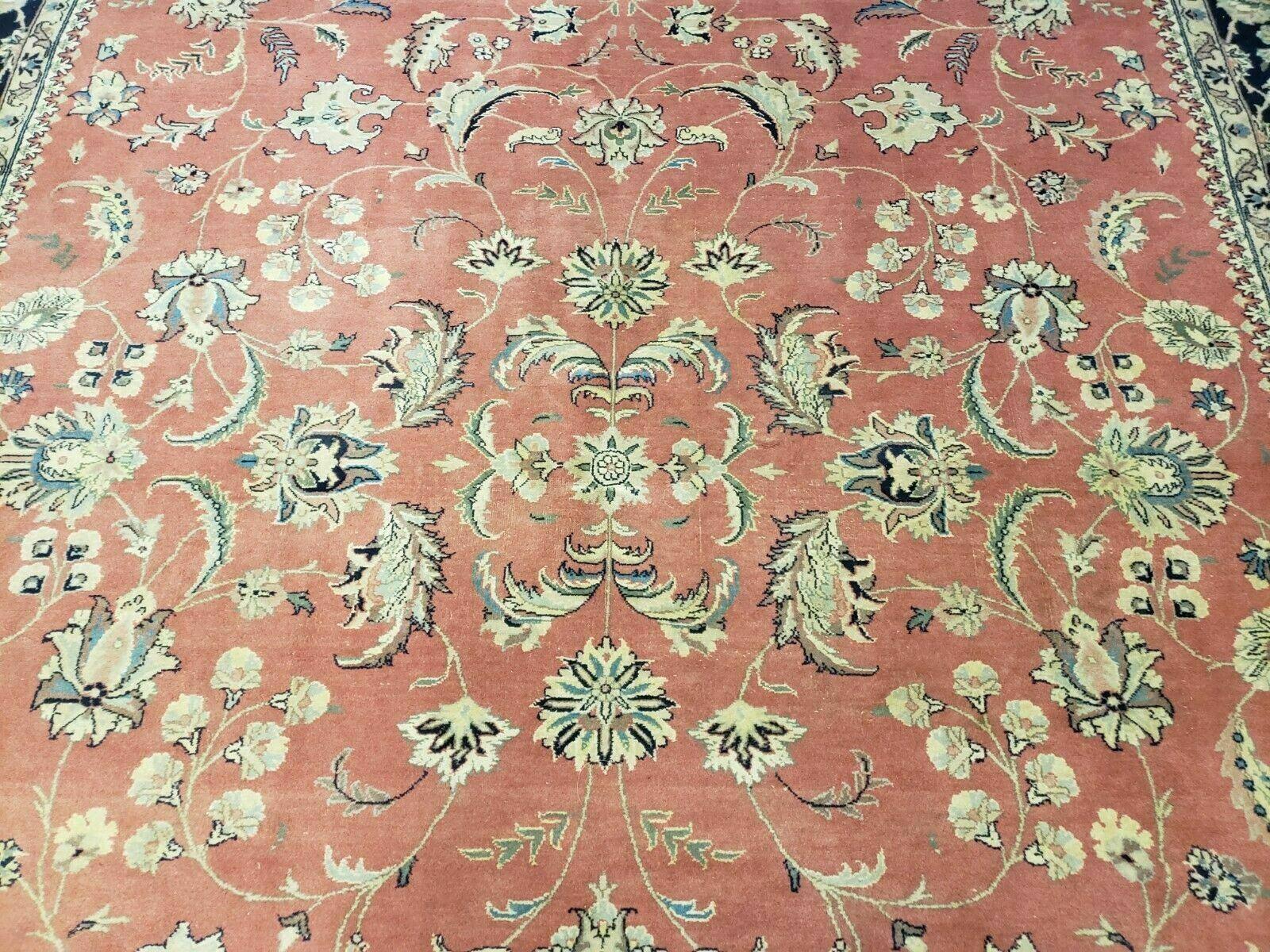 6' X 9' Vintage Fine Oriental Floral Handmade Wool Rug Vegetable Dyes Red Nice - Nuvé