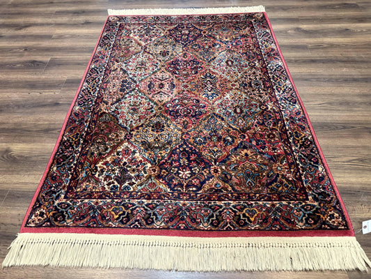 Karastan Rug 4x6 Multicolor Panel Kirman Rug #717, Wool Karastan Carpet, Original Collection 700 Series, Vintage, Rare Size - Nuvé