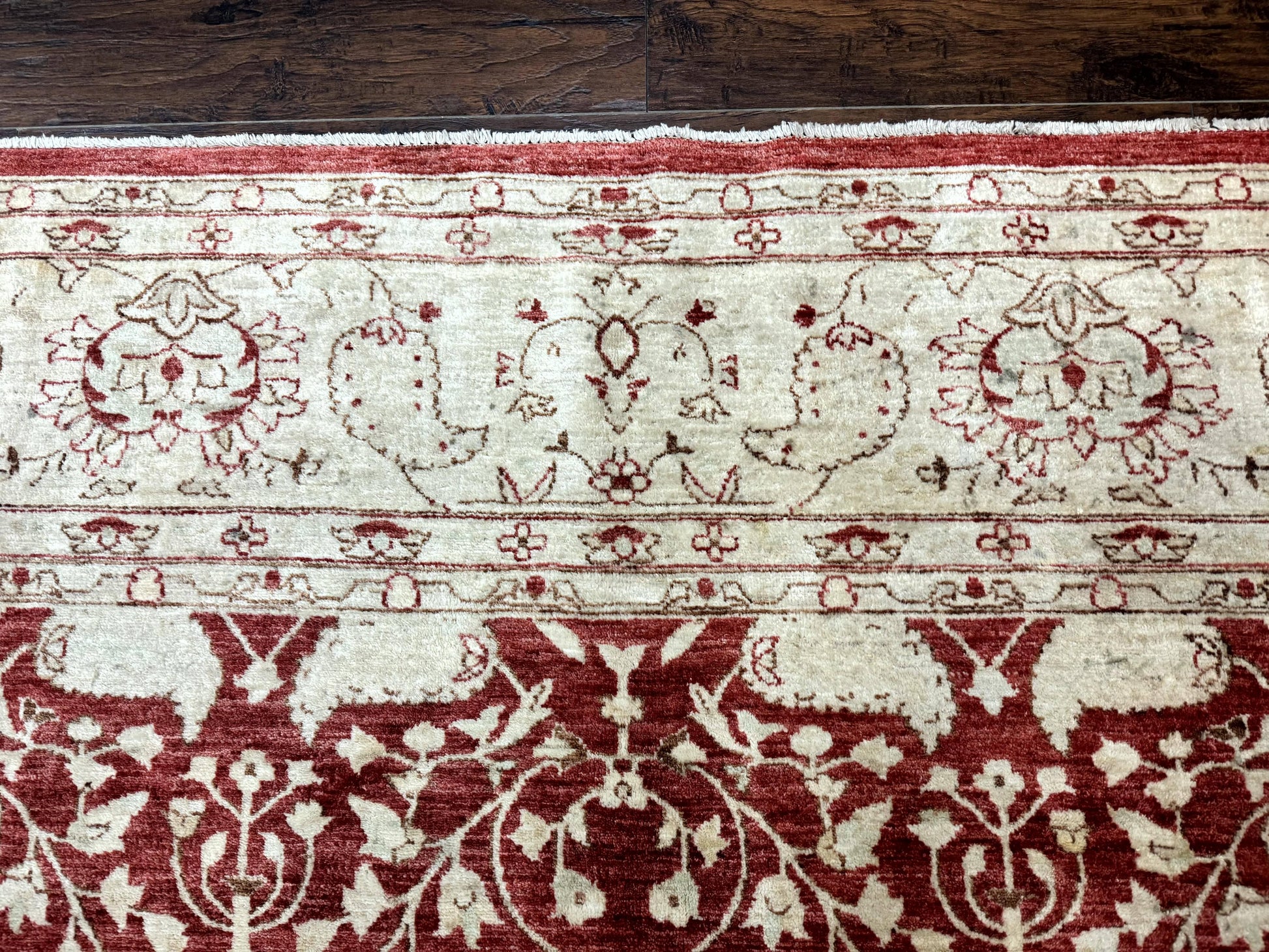 Pakistani Chobi Rug 8x10, Red, Handmade - Nuvé