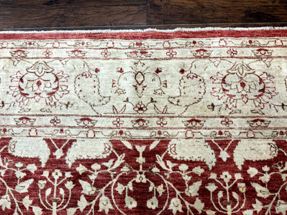 Pakistani Chobi Rug 8x10, Red, Handmade - Nuvé