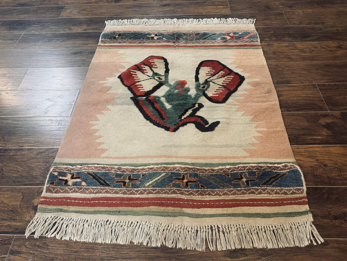 Turkish Kilim Rug 2.5 x 4.7, Flatweave Bohemian Blanket Rug, Wall Hanging Tapestry Rug - Nuvé