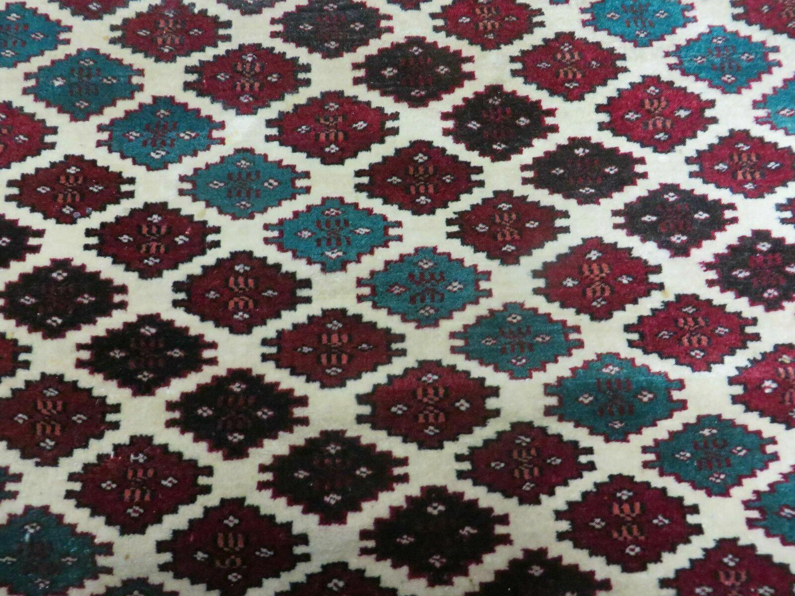 3' X 4' Vintage Handmade Pakistan Bokhara Turkoman Balouch Wool Rug Mat Nice - Nuvé