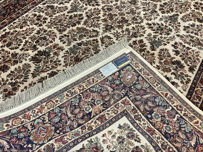 Karastan Rug 8' 8" x 12', Ivory Sarouk #760, Original Karastan Carpet 700 Series, Wool Karastan Area Rug, USA Made, Large Karastan w/ Label - Nuvé