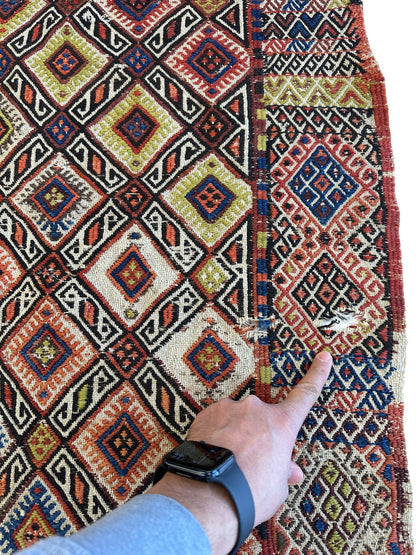 Antique Turkish Jajim Wool Rug 5’6” x 14’5” - Nuvé