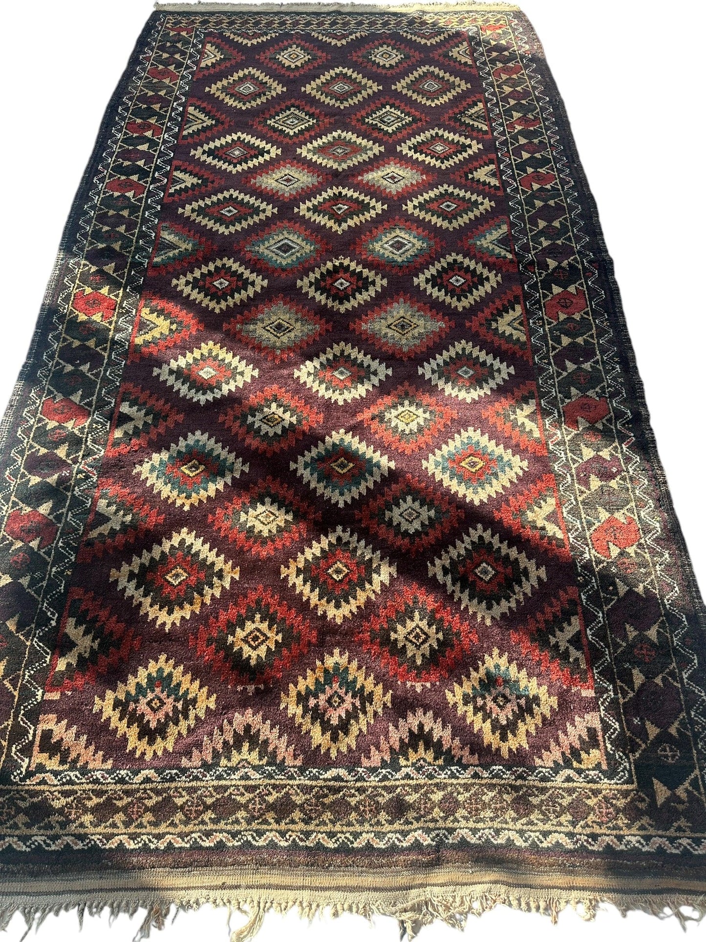 Antique 1900’s Tribal Baluch Wool Rug 4’5” x 8’6” - Nuvé