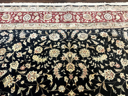 Black Pak Persian Rug 8x10, Floral Allover