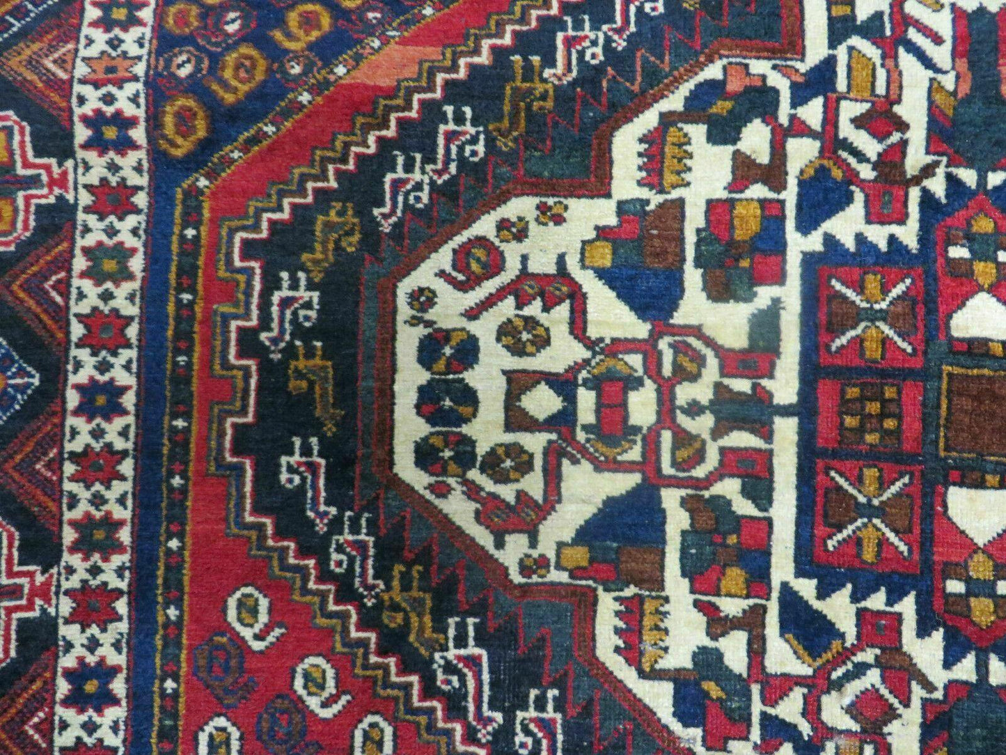 4' X 5.5' Vintage Handmade Turkish Tribal Wool Rug Medallion Nice - Nuvé