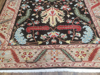 Peshawar Rug, 6x9 Rug, Hand Knotted Wool Area Rug, Black and Silver Rug, Unique Oriental Carpet, Handmade, Medium Sized Rug, Persian Rug - Nuvé