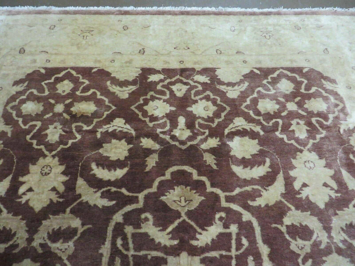 7' X 10' Vintage Fine Handmade Pakistan Peshawar Chobi Floral Wool Rug Vegy Dye