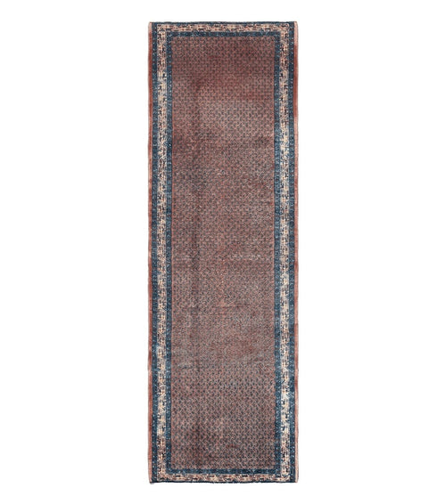 Antique Persian Seraband Runner 3.7 x 11 - Red, Wool, Mir Pattern