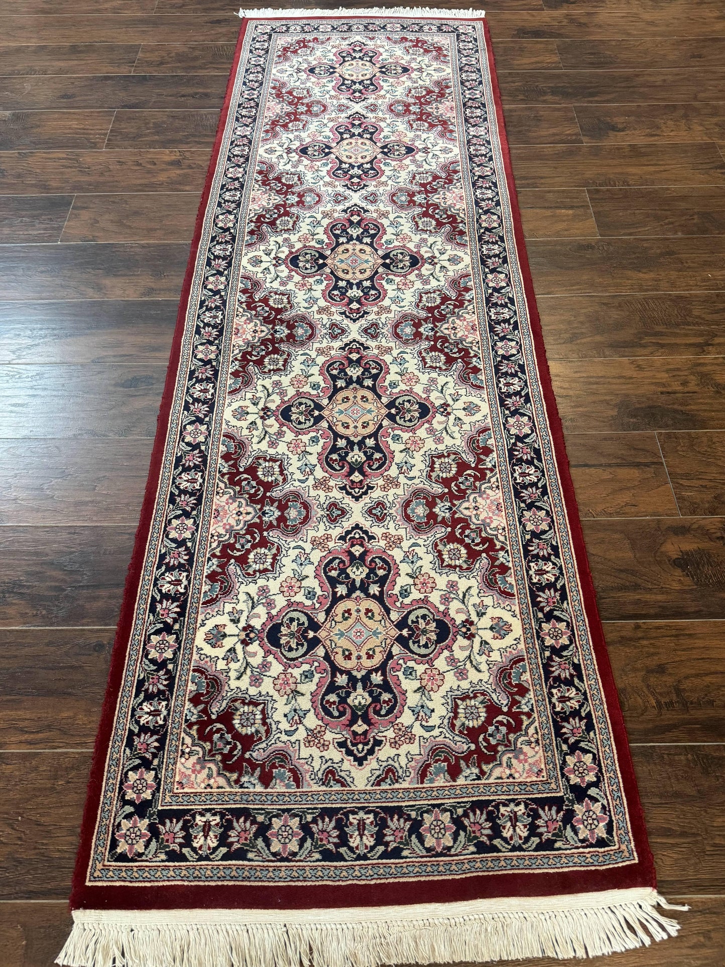 Sino Persian Runner Rug 2.7 x 8, Floral, Handmade, 250 KPSI - Nuvé