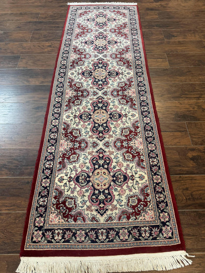 Sino Persian Runner Rug 2.7 x 8, Floral, Handmade, 250 KPSI - Nuvé