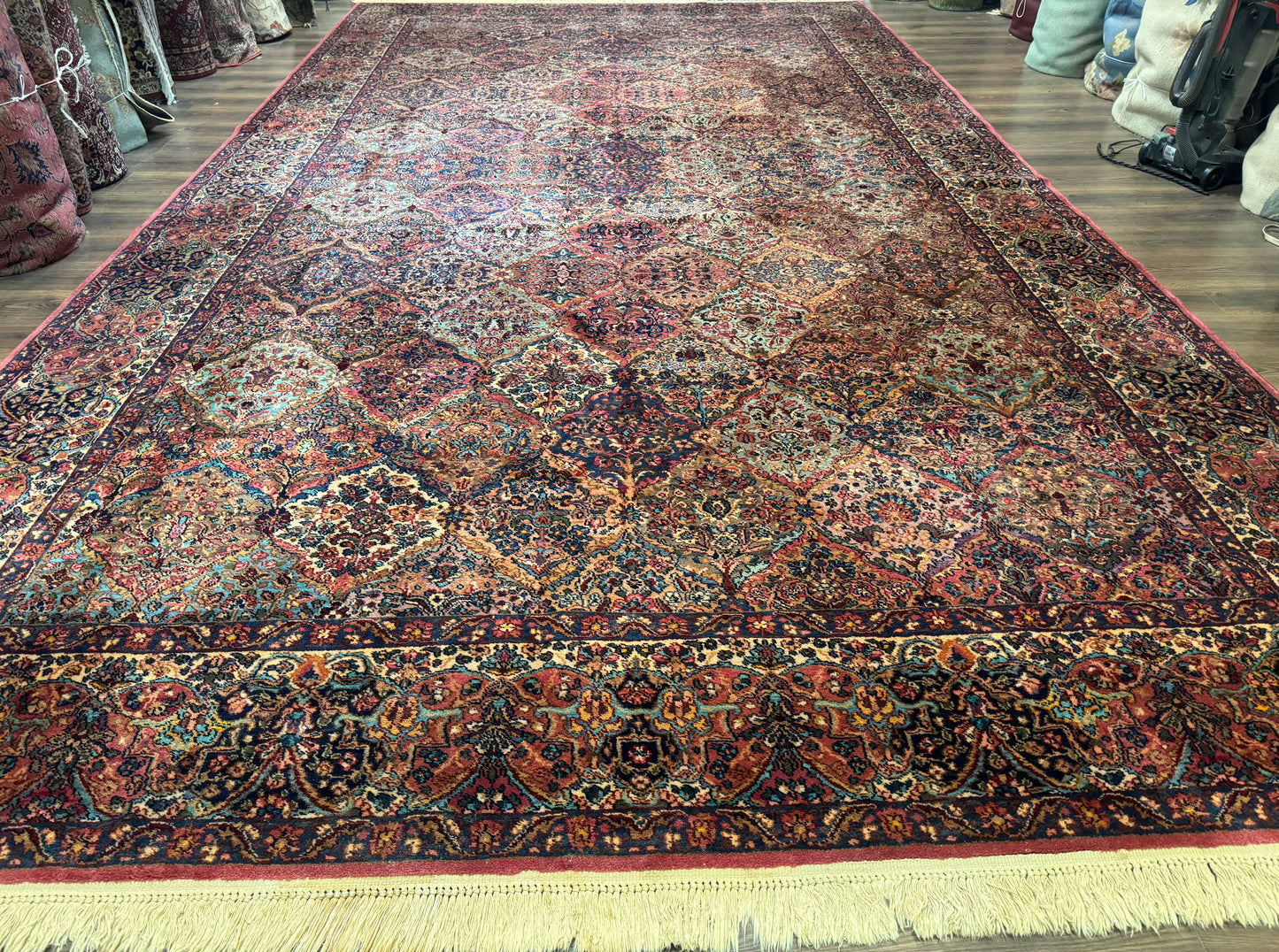 10x18 Karastan Multicolor Panel Kirman Rug #717, Palace Size Wool Discontinued Original 700 Series - Nuvé