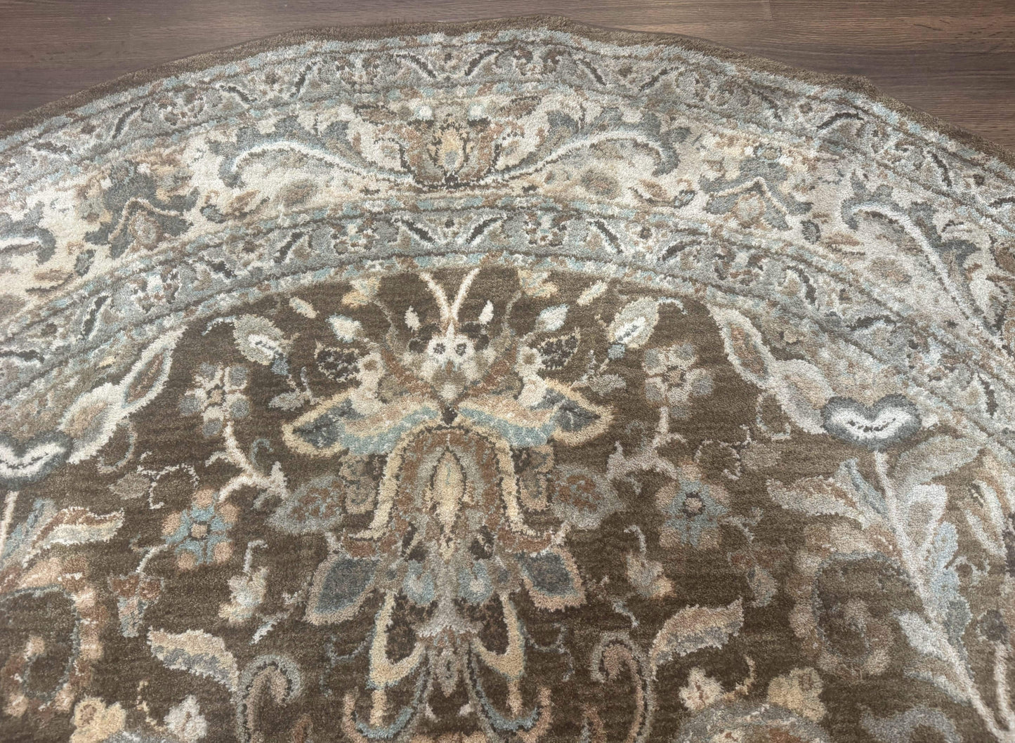 Round Karastan Rug 8x8 ft, Euphoria New Bridge Karastan Rug, Indo Mahal Design - Nuvé