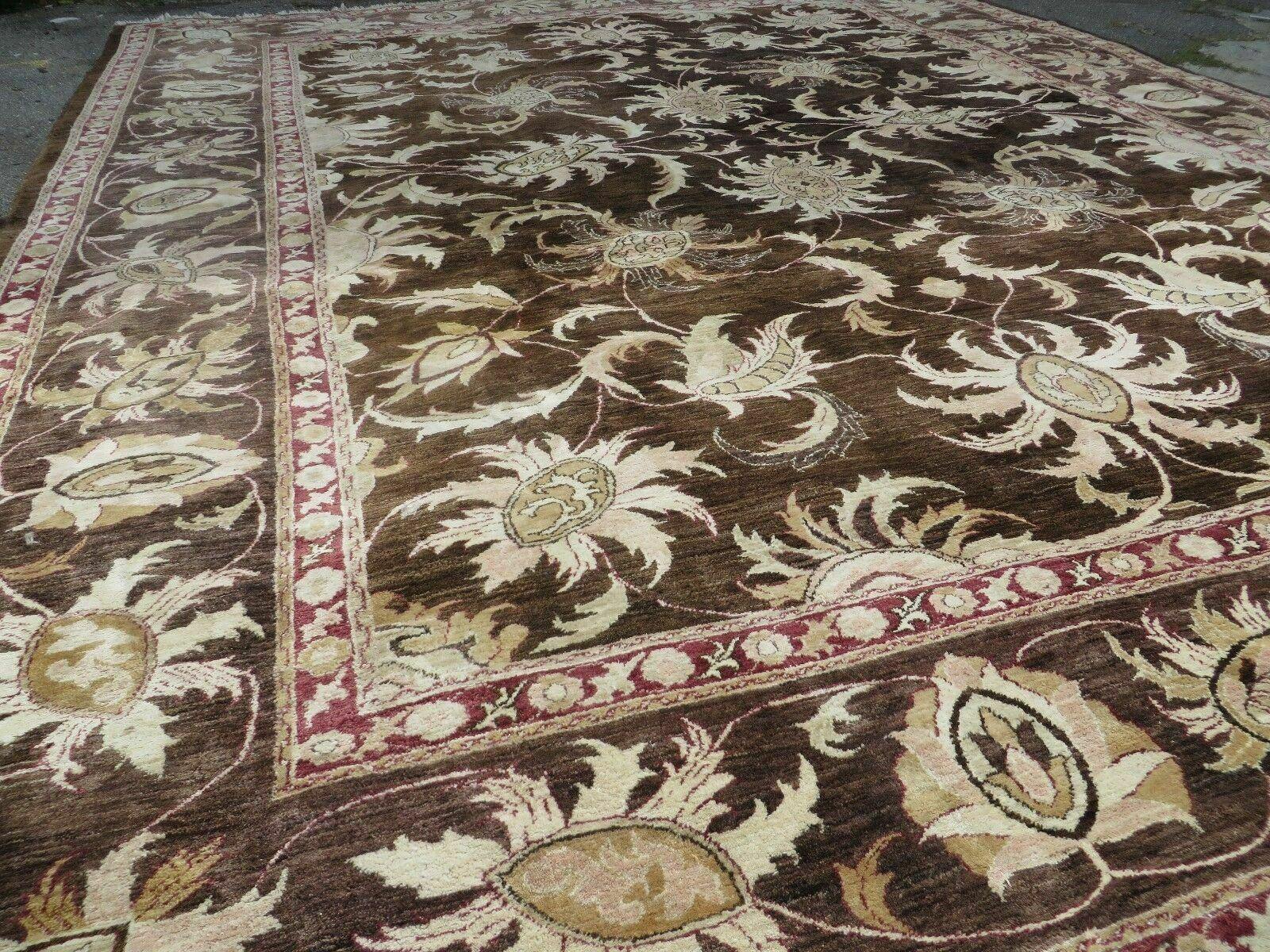 13' X 16' Vintage Handmade Peshawar Oushak Wool Rug Carpet Nice - Nuvé