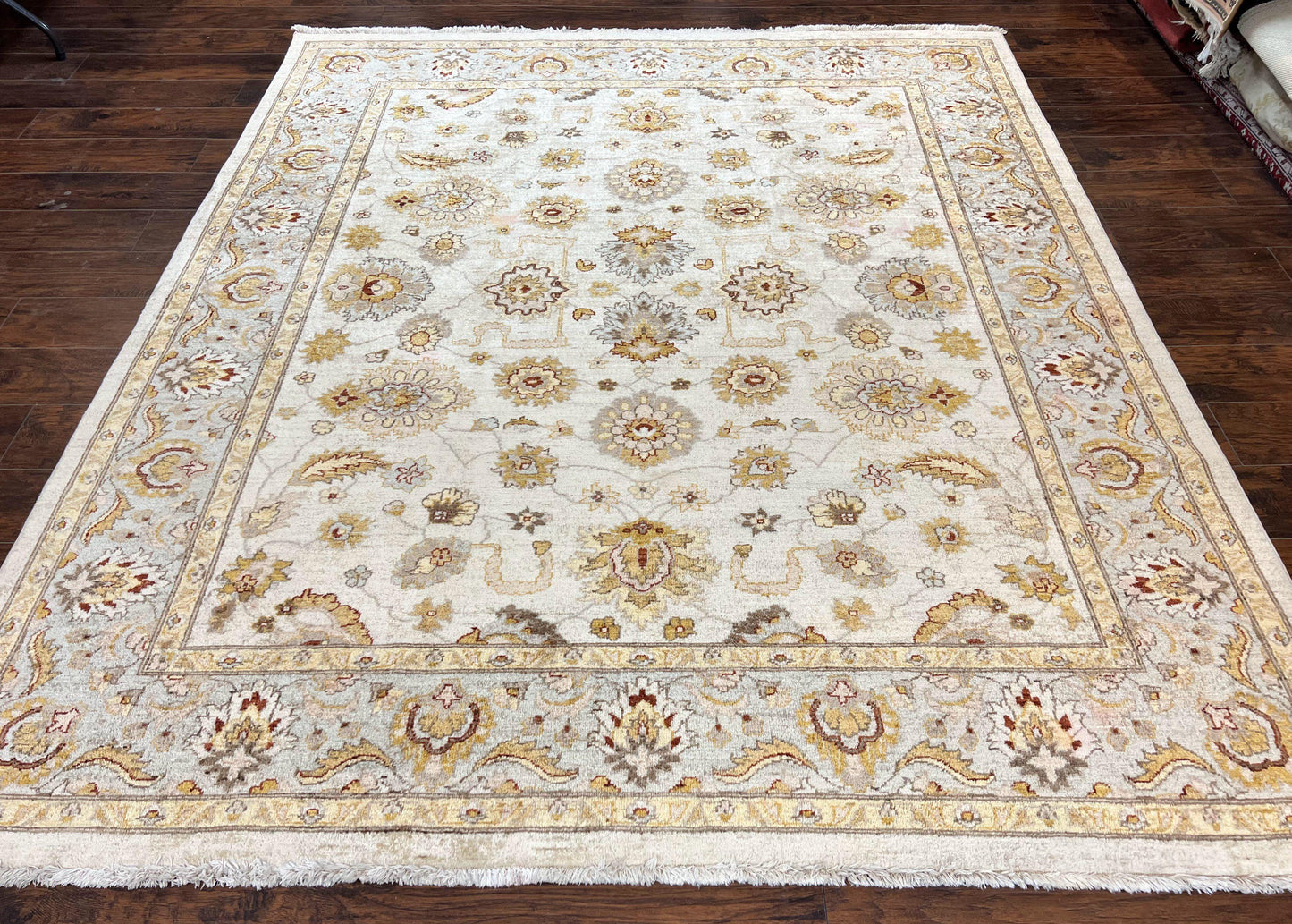 Peshawar Rug 8x10, Oushak Rug, Neutral Colors Hand Knotted Farmhouse Rug - Nuvé