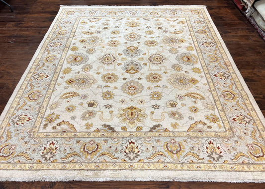Peshawar Rug 8x10, Oushak Rug, Neutral Colors Hand Knotted Farmhouse Rug - Nuvé
