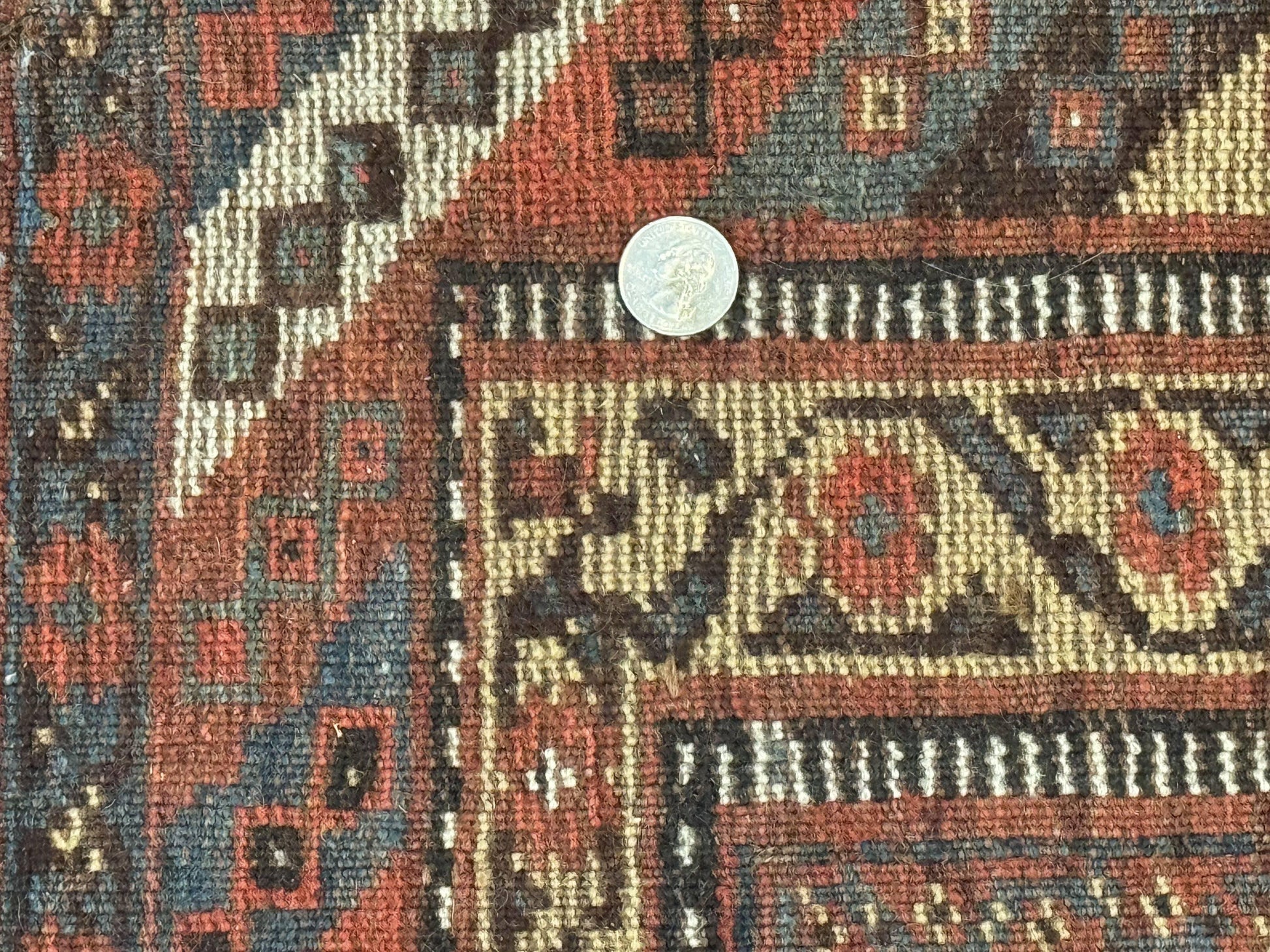 Antique Persian Shiraz Rug 5x8, Khamseh Tribal Wool 1920s Carpet, Navy Blue - Nuvé
