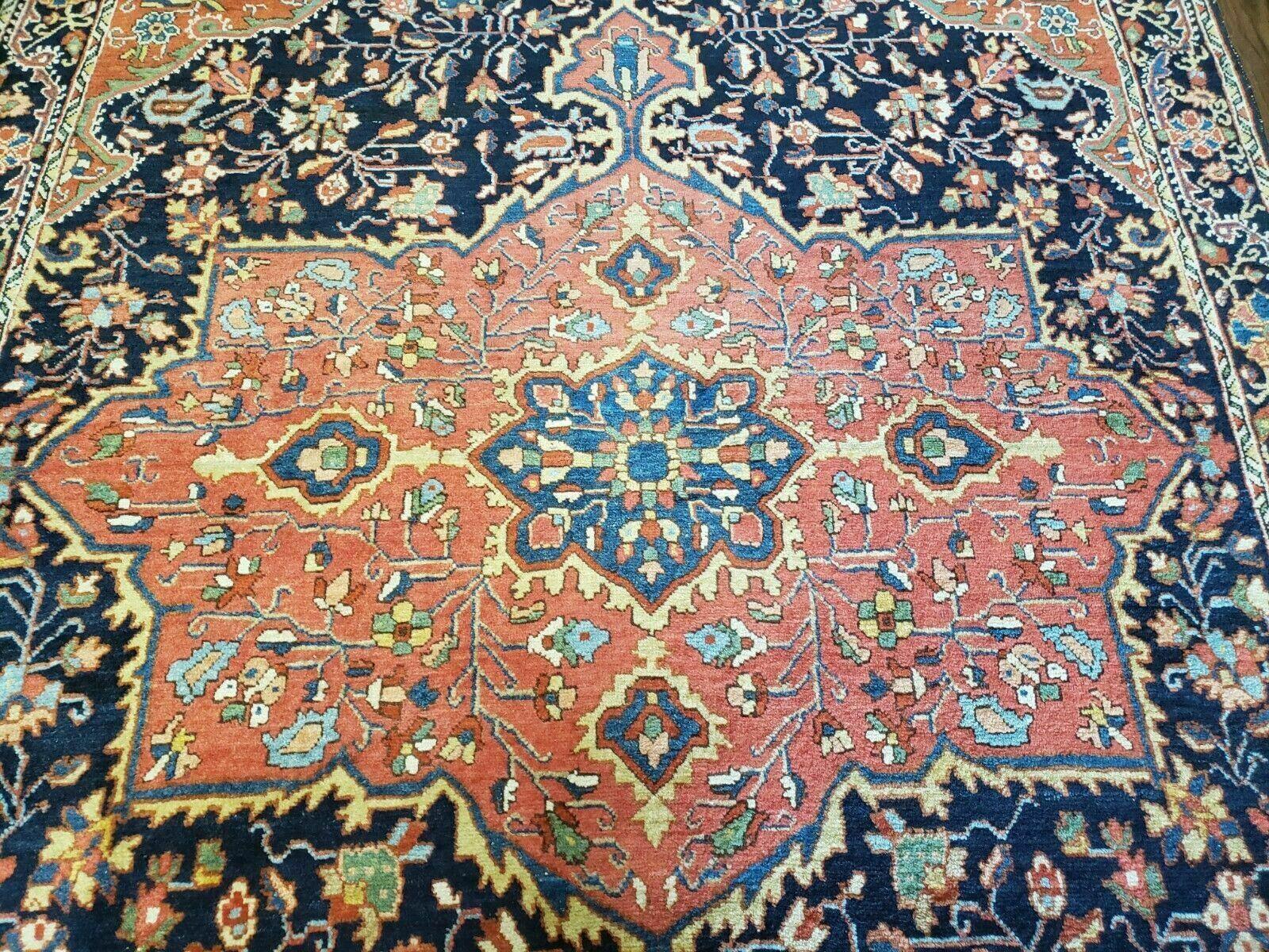 4.5' X 6.5' Handmade Antique Fine Indian Wool Rug Carpet Red - Nuvé