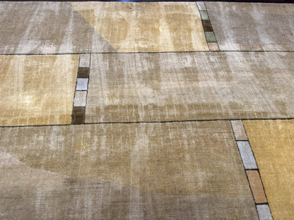 Tufenkian Tibetan Rug 12x16, Handmade Wool Modern Area Rug, Palace Size Carpet - Nuvé