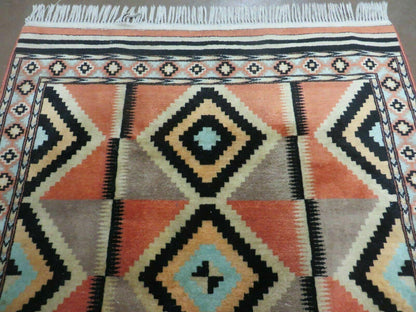4' X 6' Vintage Handmade Turkish Melas Oushak Wool Rug Carpet Mehrab Red Nice - Nuvé