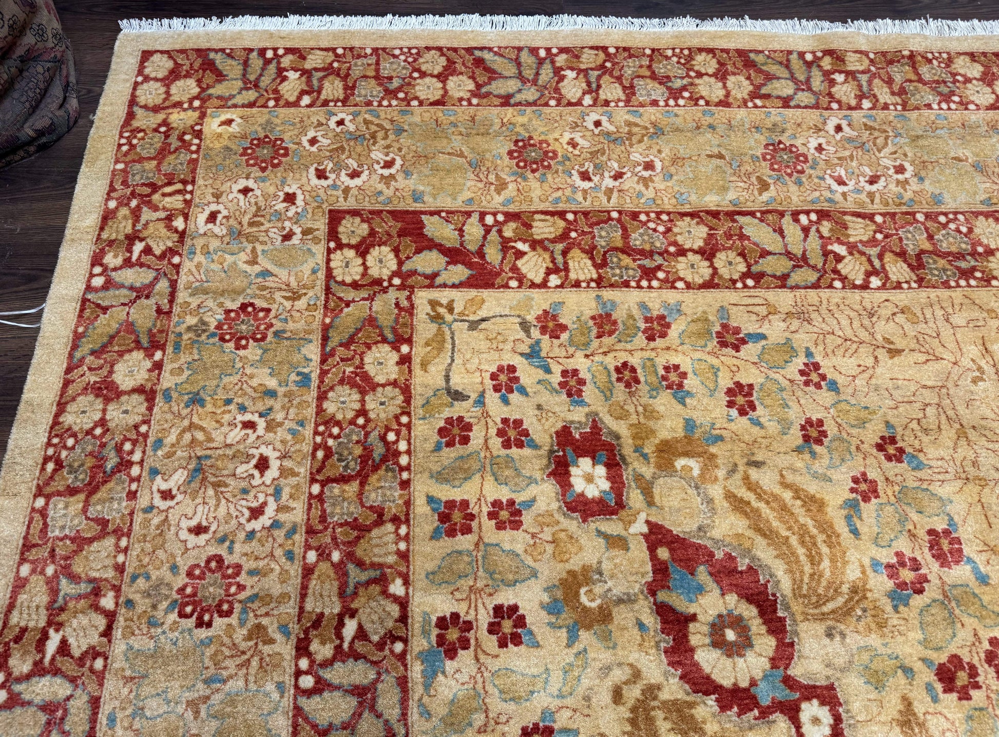 Palace Size Pak Persian Rug 13x17, Haji Jalili Design, Beige and Rust, Wool Hand Knotted, Fine 260 KPSI - Nuvé