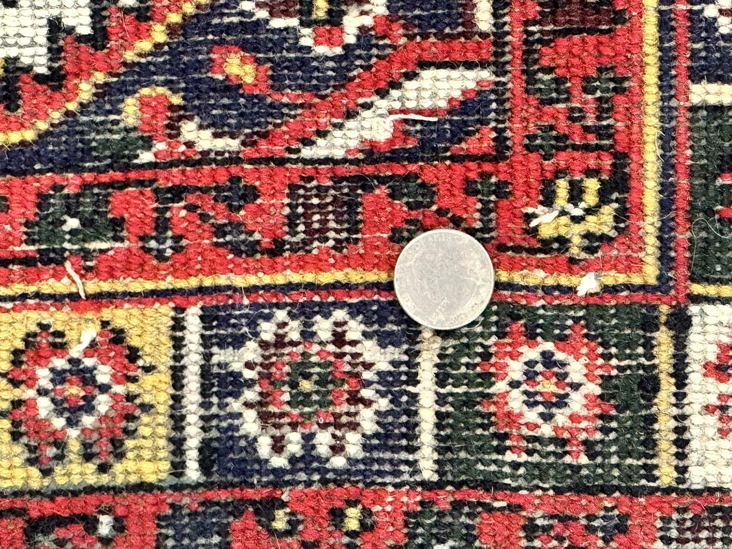 Indo Persian Bidjar Runner Rug 2.8 x 10, Vintage Rug for Hallway, 10ft Runner, Wool Handmade Ivory and Red, Medallions - Nuvé