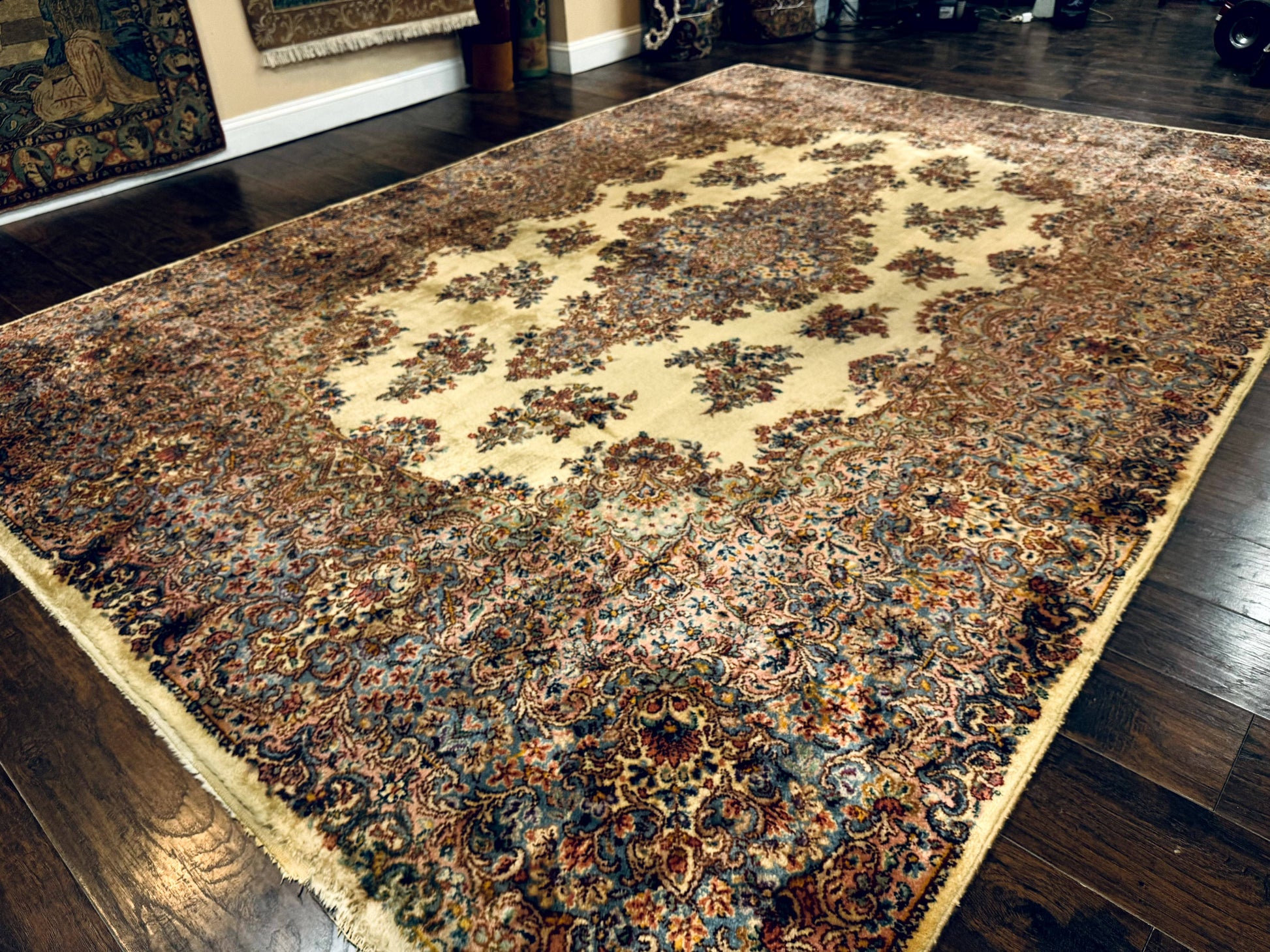 Karastan Kirman Rug #781, Antique Karastan Oriental Carpet 8.8 x 12, Wool Area Rug, Original Collection 700 Series, Rare Discontinued - Nuvé