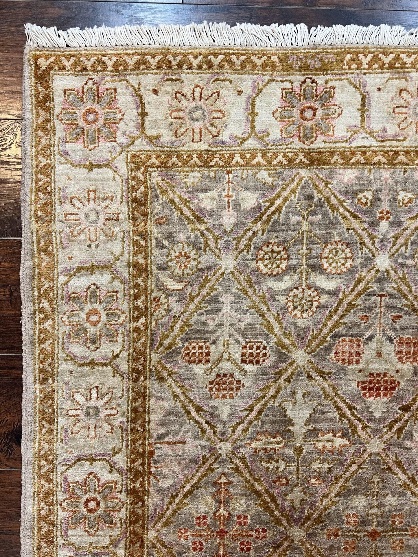 Pakistani Peshawar Rug 3x5, Safavieh Wool Handmade Hand Knotted Vintage Rug, Panel Design 3 x 5 Oriental Carpet - Nuvé