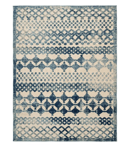 Modern Rug 8x10, Abstract Rug, Oat and Blue, Raised Pattern, Modway Rug Collection