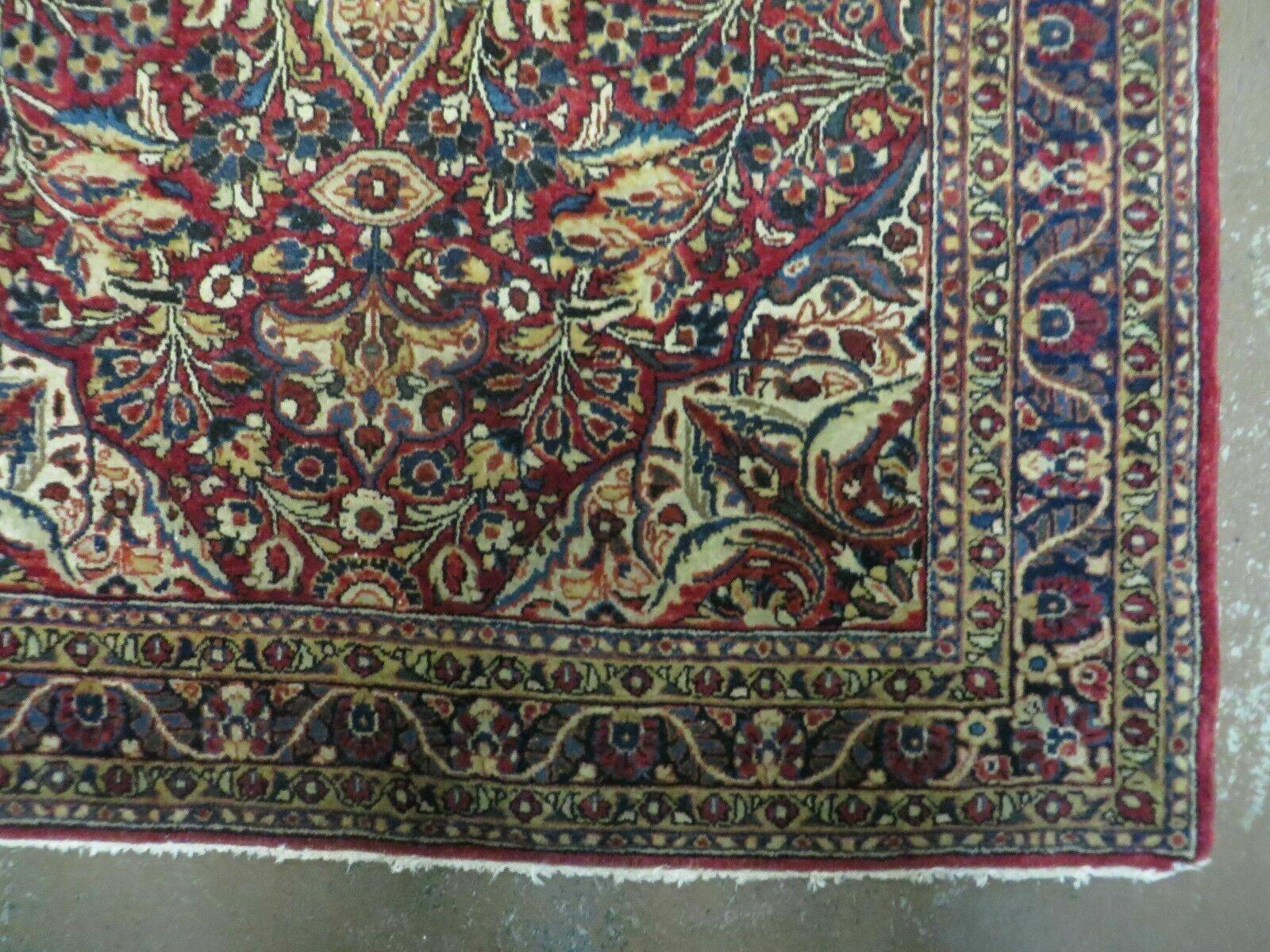 3' 5" X 5' Antique Handmade Indian Agra Fine Weave Wool Rug Organic dye Nice - Nuvé