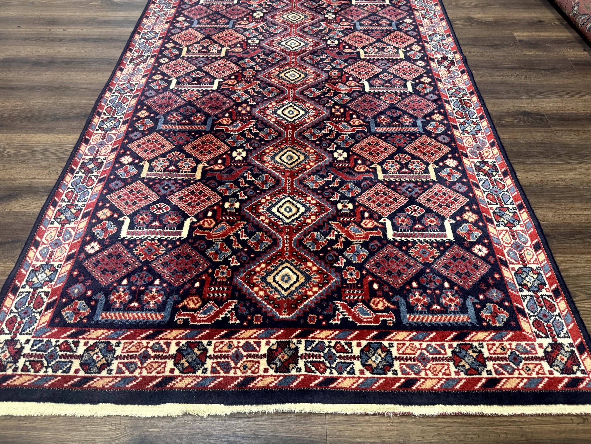 Karastan Rug 5x8, Yuruk Collection #530, Geometric Tribal Wool Pile Vintage Carpet - Nuvé