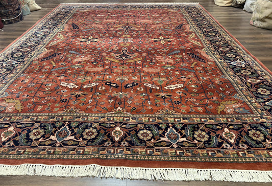 Indo Persian Heriz Rug 10x15, Allover Pattern, Large Wool Handmade Rug - Nuvé