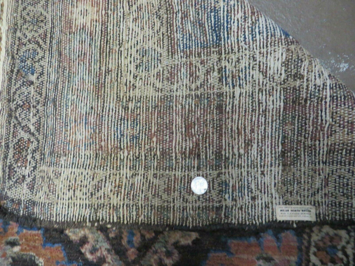 3' X 6' Antique Handmade India Floral Oriental Wool Rug Veg Dyes Nice