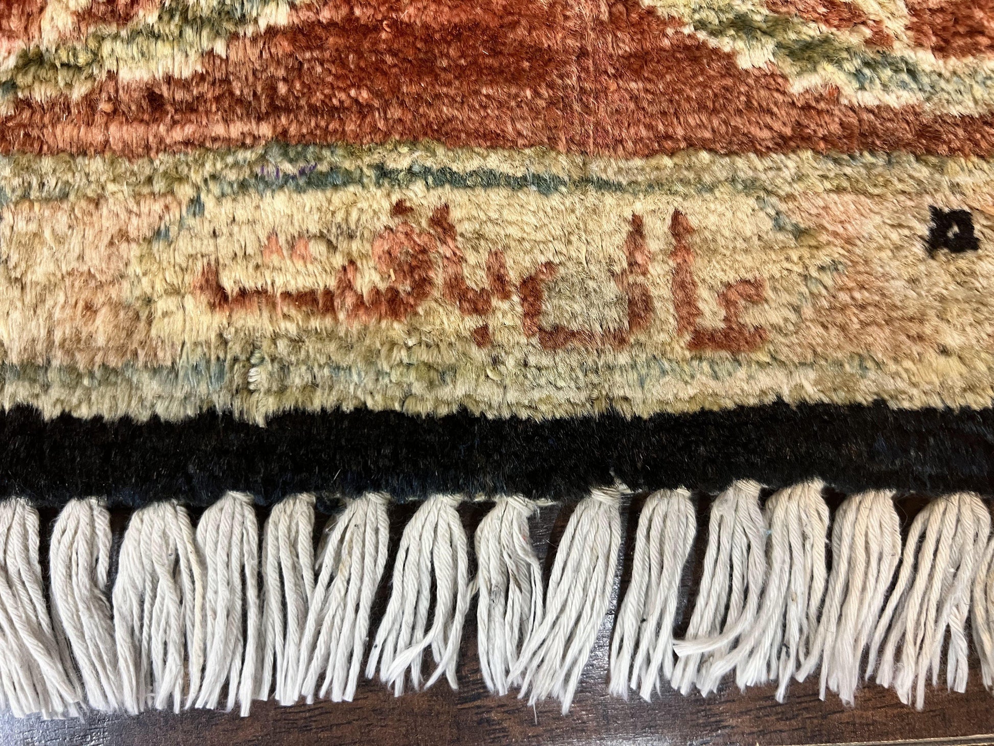 Pak Persian Rug 8x10, Pakistani Mahal Sultanabad Carpet, Signature from Master Weaver, Shiny Wool, Black Red Vintage Handmade Medallion Rug - Nuvé