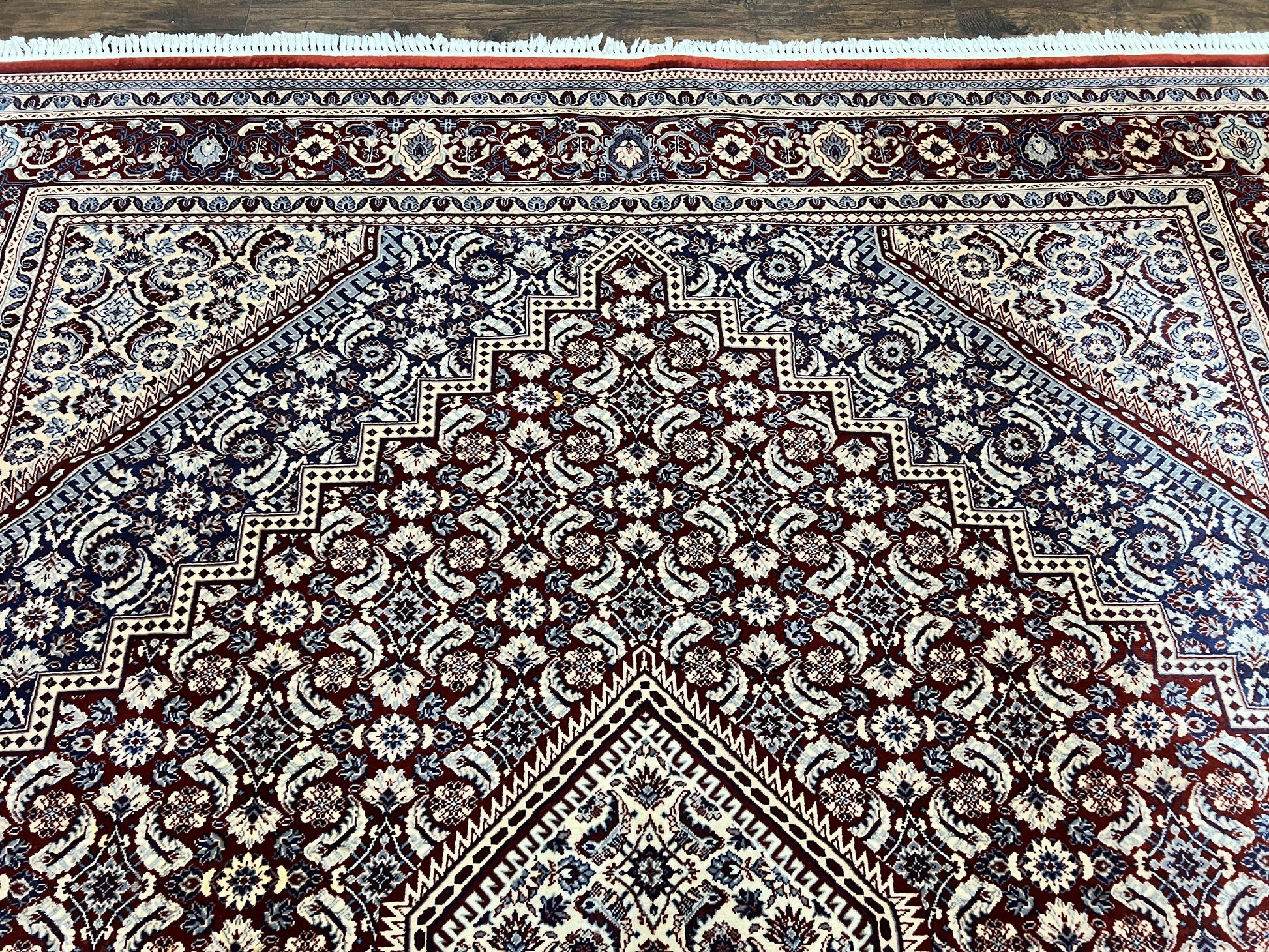 Karastan Rug 8x10, Kara Shah Red Bidjar, Belgium Power Loomed Rug, Wool Pile Karastan Rug, Vintage - Nuvé
