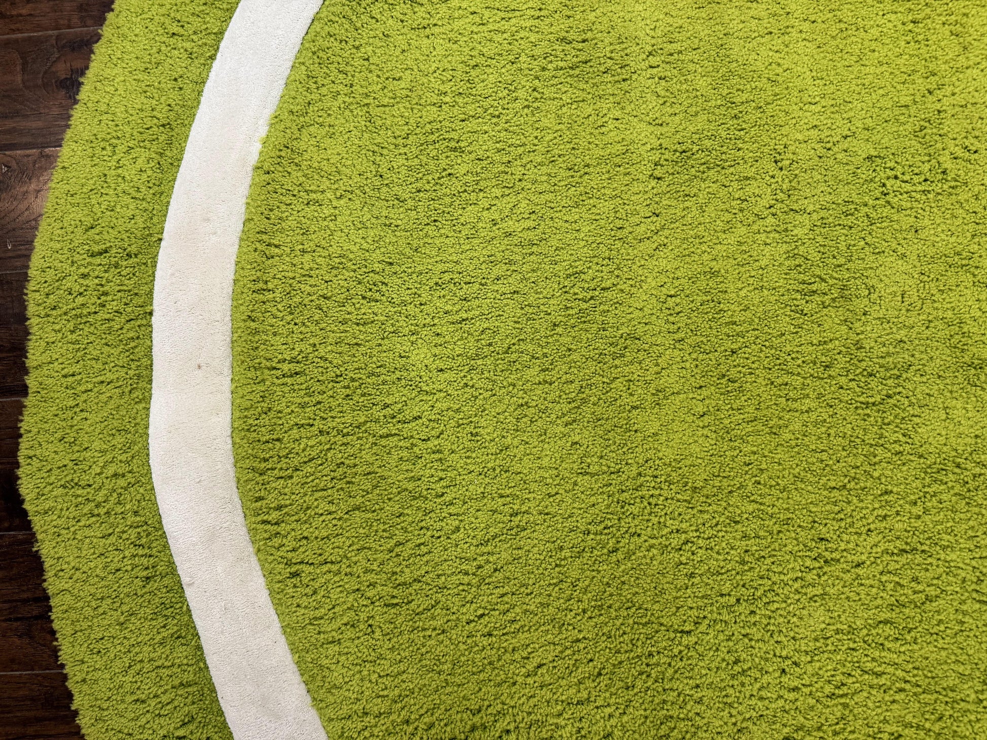 Large Round Rug 9x9, Vintage Retro Design, Lime Green - Nuvé