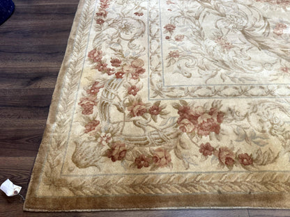 Chinese Aubusson Wool Rug 10x14, European Design, Thick Wool Pile - Nuvé