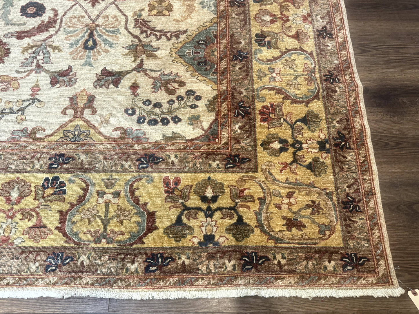 Egyptian Rug 9x12, Mahal Sultanabad Carpet, Handmade Wool Rug, Oatmeal Color - Nuvé