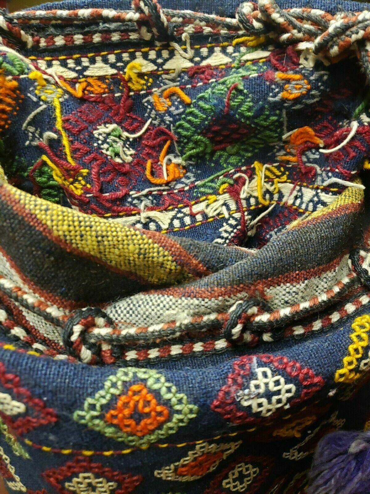 2' X 4' Handmade Turkish Tribal Kilim Wool Rug Double Saddle Bag Khorjin Nice - Nuvé