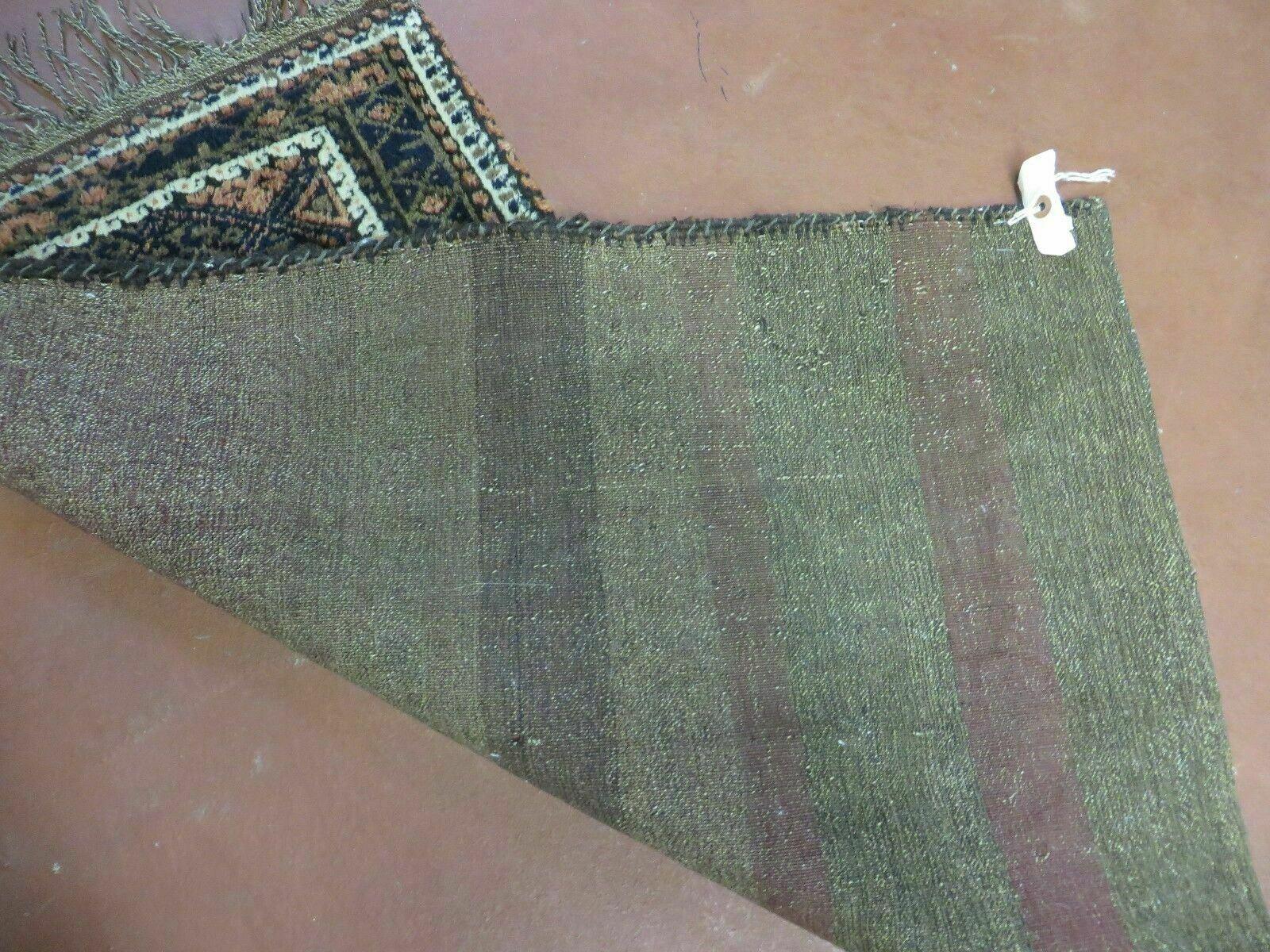 2' X 3' Antique Handmade Pakistani Bokhara Turkoman Balouchi Wool Rug Mat Nice - Nuvé