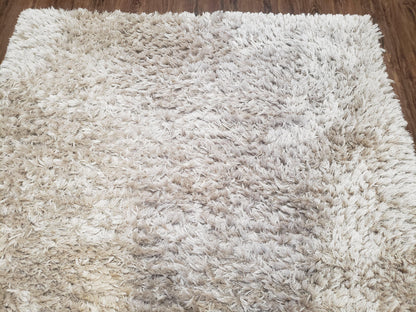 Ivory Shag Rug 6x7, Flokati Carpet, Shaggy Soft Plush Pile Area Rug, Modern Contemporary - Nuvé