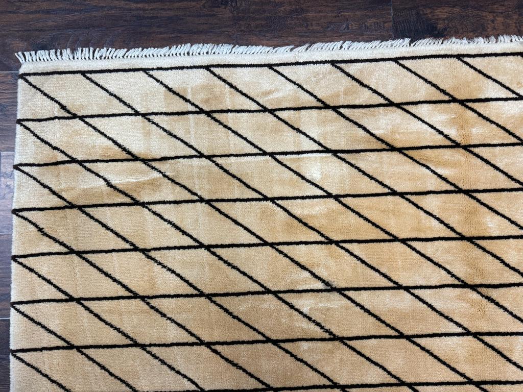 German Rug 7x10, Vintage Handmade Carpet, Contemporary - Nuvé