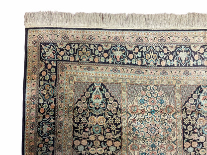 4' X 6' Vintage Fine Hand Made Turkish Oriental Silk Rug 400 KPSI Wow