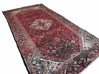 5.5 X 10 Antique Handmade Wool Tribal Gallery Rug All Over Red Runner Corridor - Nuvé