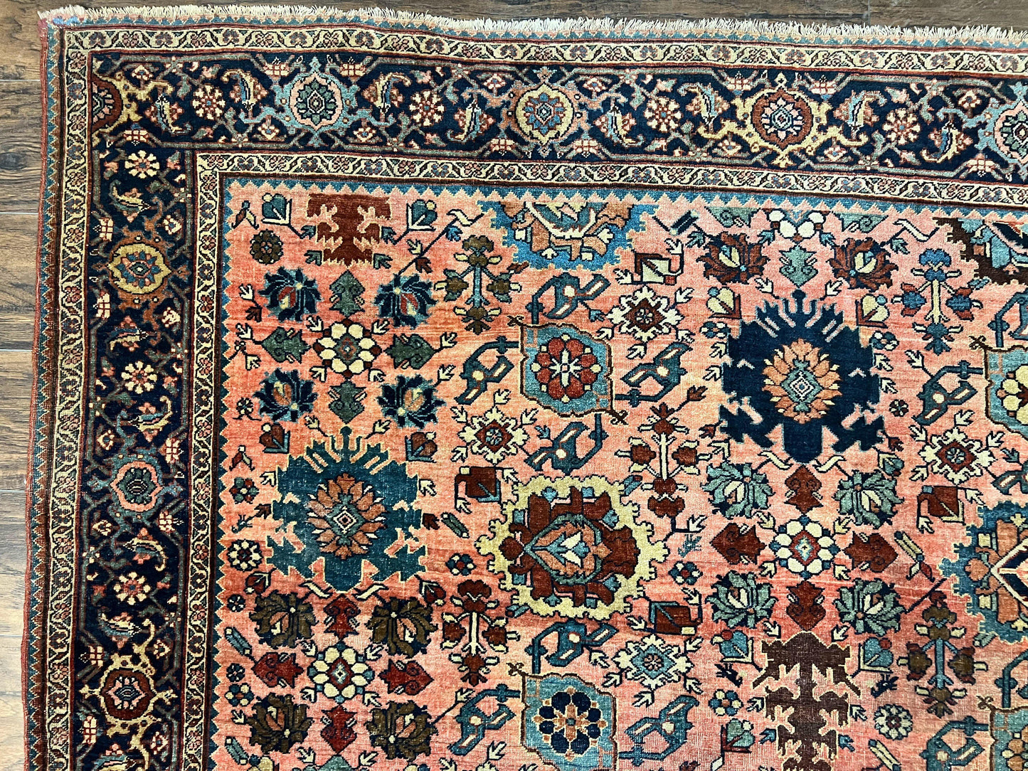 Rare Persian Sarouk Farahan Rug 9x15 – Antique Wool Carpet, Signed By Master Weaver - Nuvé