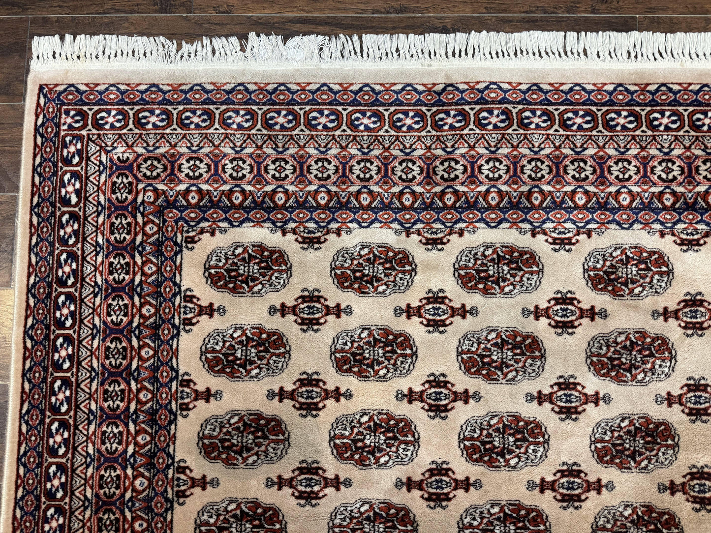 Karastan Rug 8.2 x 11.6 Beige Bokhara, Wool Pile, Vintage Discontinued Karastan Area Rug, Belgium Power Loomed Rug - Nuvé
