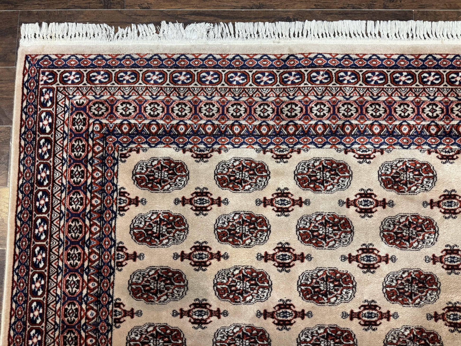 Karastan Rug 8.2 x 11.6 Beige Bokhara, Wool Pile, Vintage Discontinued Karastan Area Rug, Belgium Power Loomed Rug - Nuvé